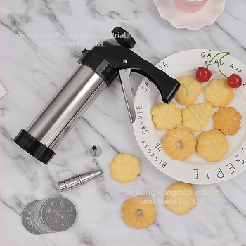 Pistol de decorare biscuiți din oțel inoxidabil, set de 13 piese pentru cofetărie DIY