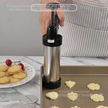 Pistol de decorare biscuiți din oțel inoxidabil, set de 13 piese pentru cofetărie DIY