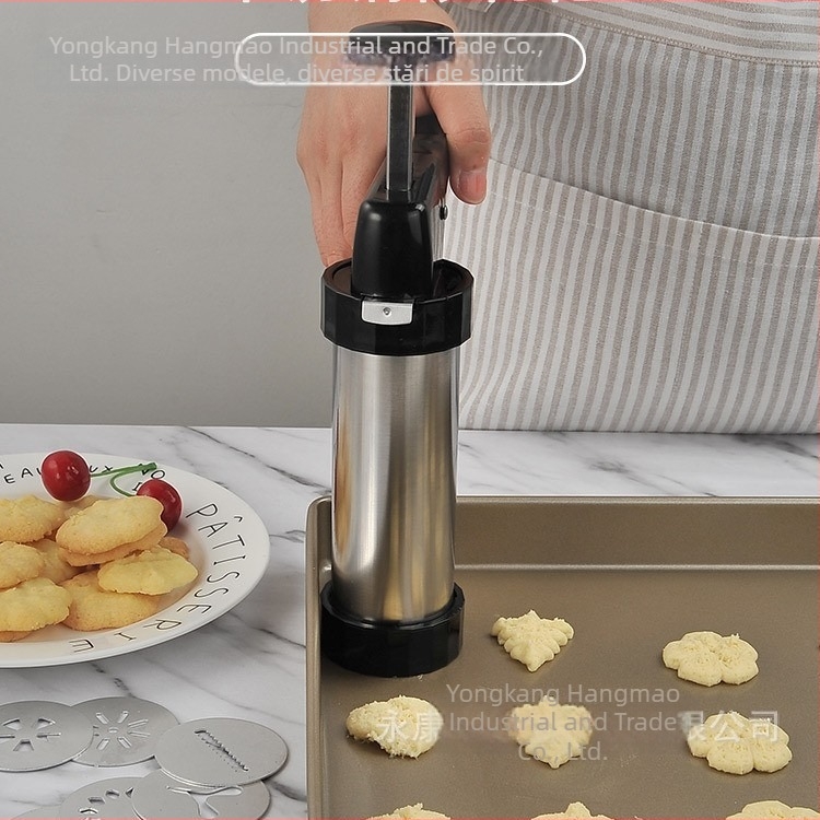 Pistol de decorare biscuiți din oțel inoxidabil, set de 13 piese pentru cofetărie DIY