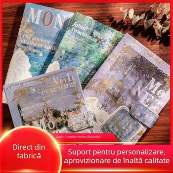 Jurnal din piele de miel pentru pictură în ulei, copertă tare, planner studențesc minimalist, personalizabil pentru birou