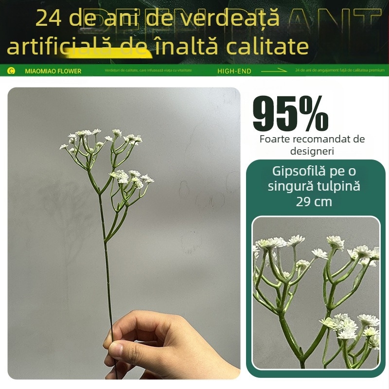 Flori artificiale Gypsophila, buchet decorativ de lux pentru sufragerie, buchet de mână, flori din plastic pentru fotografie