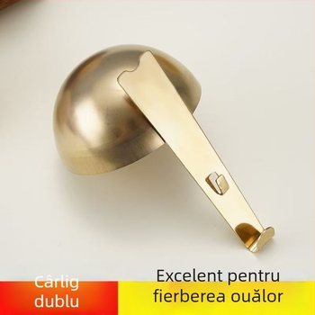 Bol din oțel inoxidabil pentru ouă poșate, matriță de abur, fierbător de ouă, margine curbată și suport de agățat