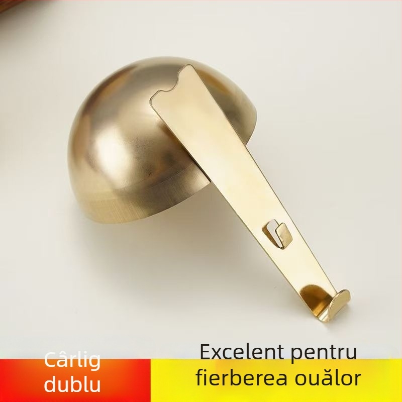 Bol din oțel inoxidabil pentru ouă poșate, matriță de abur, fierbător de ouă, margine curbată și suport de agățat