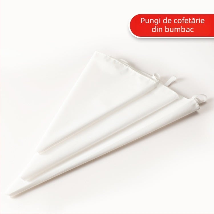 Pungi de decorare reutilizabile din bumbac, în mai multe dimensiuni, cu pungă PEVA