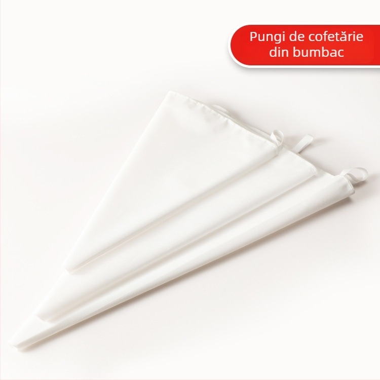 Pungi de decorare reutilizabile din bumbac, în mai multe dimensiuni, cu pungă PEVA