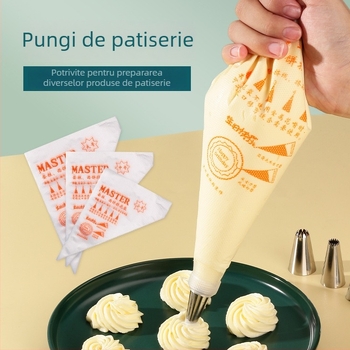 Pungi de decorare, de unică folosință, groase, pentru creme și prăjituri, dimensiuni mari, medii și mici