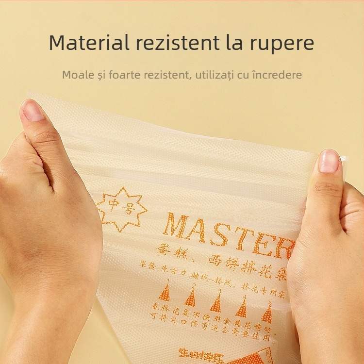 Pungi de decorare, de unică folosință, groase, pentru creme și prăjituri, dimensiuni mari, medii și mici
