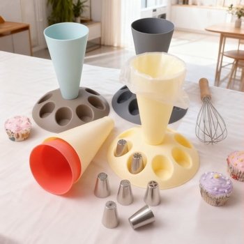Stand de susținere pentru pungă de decor cu suport pentru duze – Raft de afișare pentru duzele de patiserie