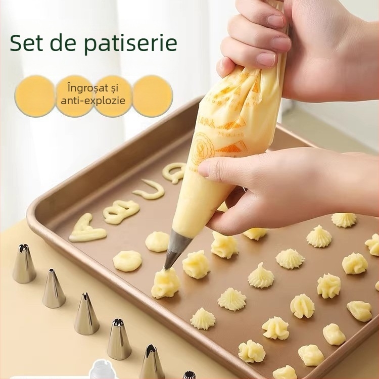 Pungă de decorare de unică folosință pentru uz casnic, pungă de patiserie, de calitate alimentară, pentru prăjituri și creme