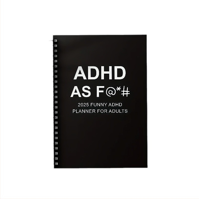 Planificator zilnic ADHD pentru adulți 2025 — Creierul meu activează prea multe etichete — Legare în spirală