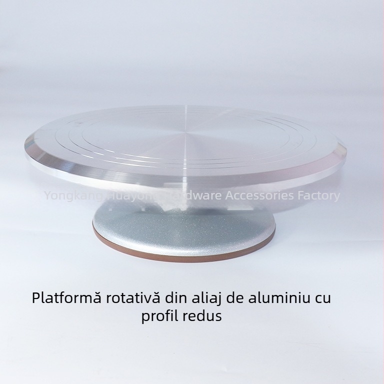 Tavă rotativă pentru prăjituri din aliaj de aluminiu, pentru decorare, profil redus, pentru cofetărie DIY