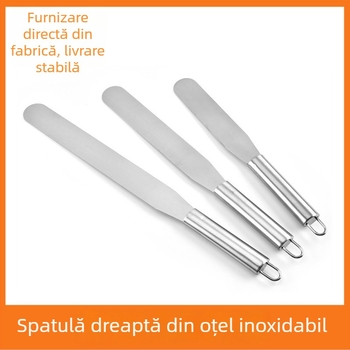 Spatulă de tort din oțel inoxidabil, cuțit pentru cremă, raclă și cuțit de demoldare, 6/8/10 inch, unelte pentru cofetărie
