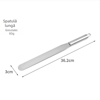 Spatulă de tort din oțel inoxidabil, cuțit pentru cremă, raclă și cuțit de demoldare, 6/8/10 inch, unelte pentru cofetărie