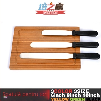 Spatulă din oțel inoxidabil pentru cremă, pentru cofetărie și decorarea torturilor, cu cuțit de demoldare și spatulă