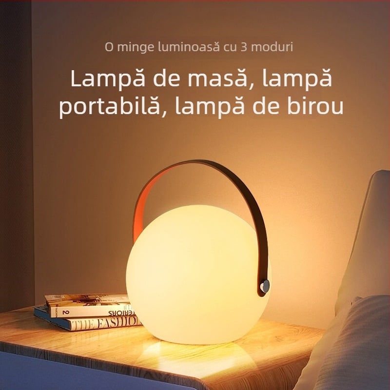 Lampă glob purtabilă LED pentru exterior, iluminare ambientală, PE rotomoldată, lanternă de noapte reîncărcabilă