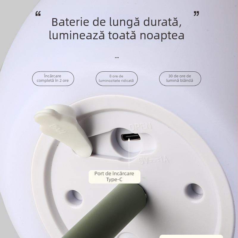 Lampă glob purtabilă LED pentru exterior, iluminare ambientală, PE rotomoldată, lanternă de noapte reîncărcabilă