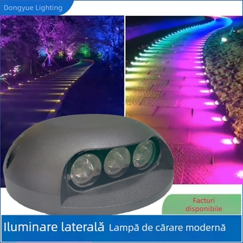 Lumină de traseu cu schimbare de culoare, iluminare laterală a treptelor și iluminare îngropată fără găuri; design carapace de țestoasă