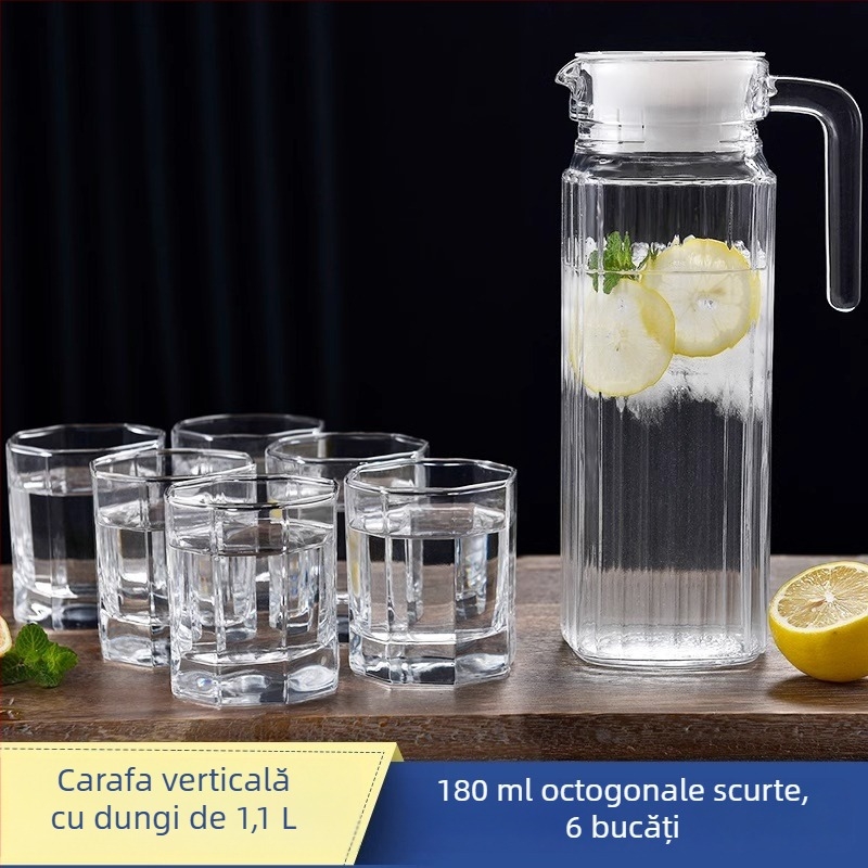 Ceainic din sticlă pentru apă rece, capacitate mare, utilizare casnică, rezistent la temperatură, pentru prepararea ceaiului, cu cioc de rață