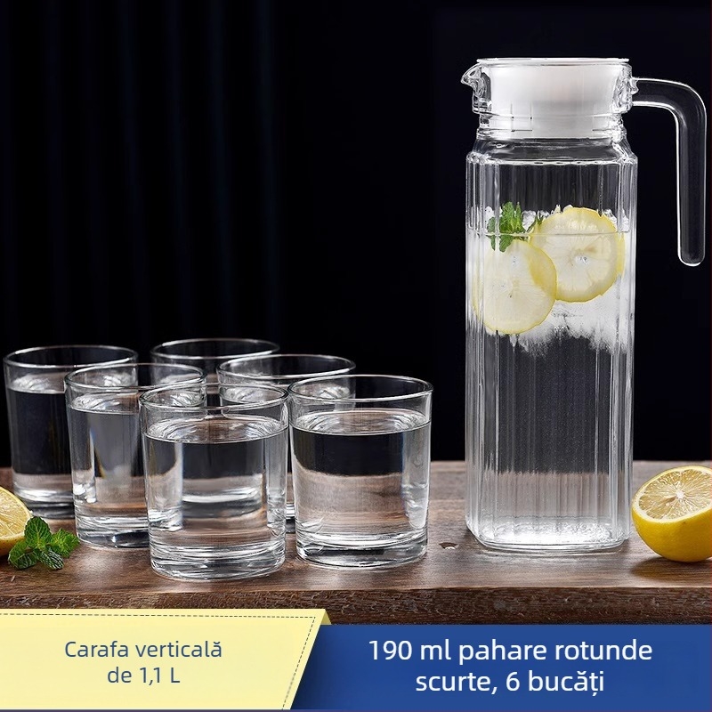 Ceainic din sticlă pentru apă rece, capacitate mare, utilizare casnică, rezistent la temperatură, pentru prepararea ceaiului, cu cioc de rață