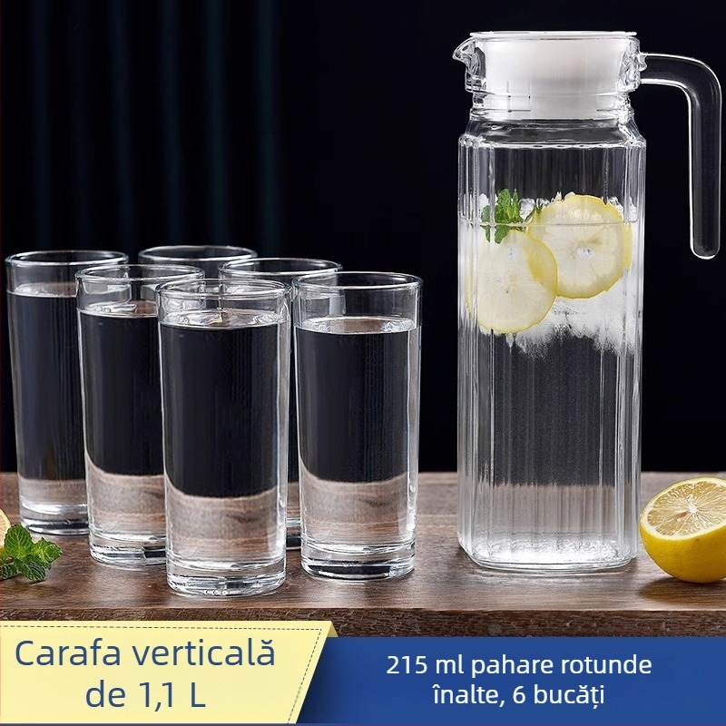 Ceainic din sticlă pentru apă rece, capacitate mare, utilizare casnică, rezistent la temperatură, pentru prepararea ceaiului, cu cioc de rață
