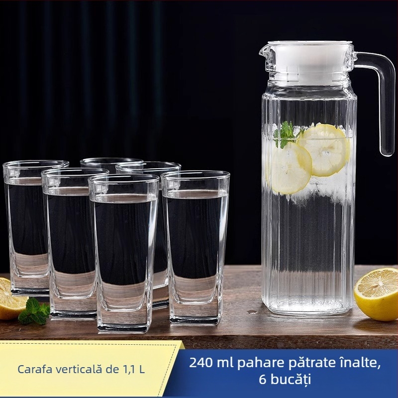 Ceainic din sticlă pentru apă rece, capacitate mare, utilizare casnică, rezistent la temperatură, pentru prepararea ceaiului, cu cioc de rață