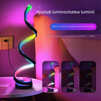 Lumină ambientală RGB pentru birou, controlată prin aplicație, lampă de noapte cu schimbare de culoare, lampă de colț