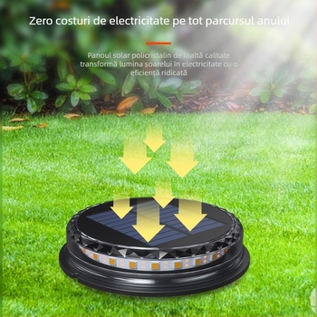 Lampă decorativă solară pentru gazon și grădină, impermeabilă, LED, iluminare pentru curte