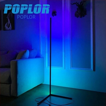 Lampă LED de colț, verticală, cu unghi drept, RGB, reglare prin telecomandă; lampă decorativă modernă pentru dormitor, living sau decor hotelier.