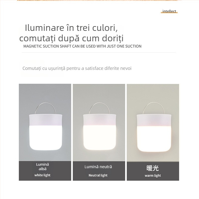 Lampă de veghe reîncărcabilă, cu atingere și telecomandă, cu trei culori, lampă ambientală pentru noptiere, dormitor sau cămin studențesc