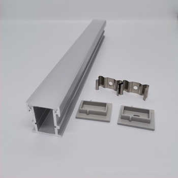 Carcasă din aluminiu pentru LED liniar, kit pentru bandă rigidă, canal din aluminiu pentru lampă încastrată, accesorii pentru iluminare de podea