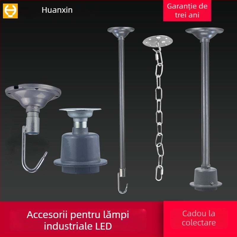 Lampă pendul industrială pentru fabrică și depozit cu lungime extinsă – set complet de accesorii de iluminat