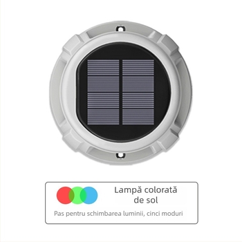 Lampă solară subterană IP68 rezistentă la apă, cu 5 moduri de iluminare pentru exterior