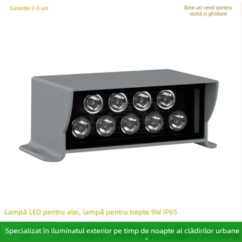 Kit de carcasă LED pentru iluminat traseu, exterior rezistent la apă, proiector LED pentru perete, lampă de colț, 9W 3000K
