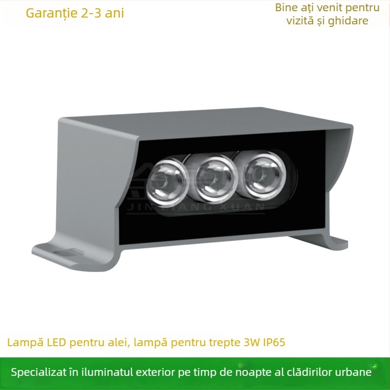 Kit de carcasă LED pentru iluminat traseu, exterior rezistent la apă, proiector LED pentru perete, lampă de colț, 9W 3000K