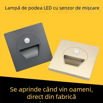 Lampa de noapte LED încorporată tip 86 pentru holuri, scări și trepte, cu senzor de mișcare