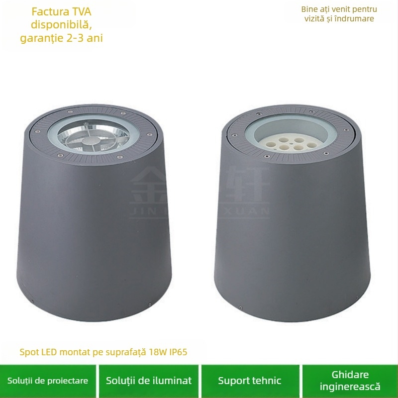 Kit Cree LED pentru iluminare de fațadă cu fascicul reglabil, husă exterioară (montaj pe suprafață sau îngropat)