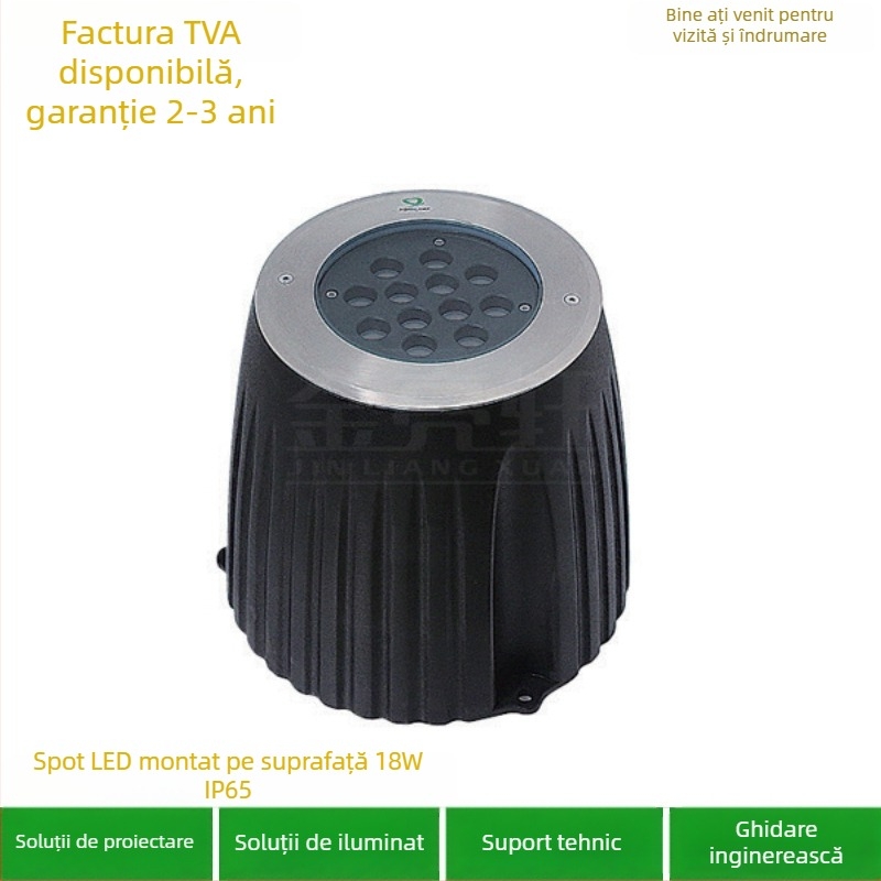 Kit Cree LED pentru iluminare de fațadă cu fascicul reglabil, husă exterioară (montaj pe suprafață sau îngropat)