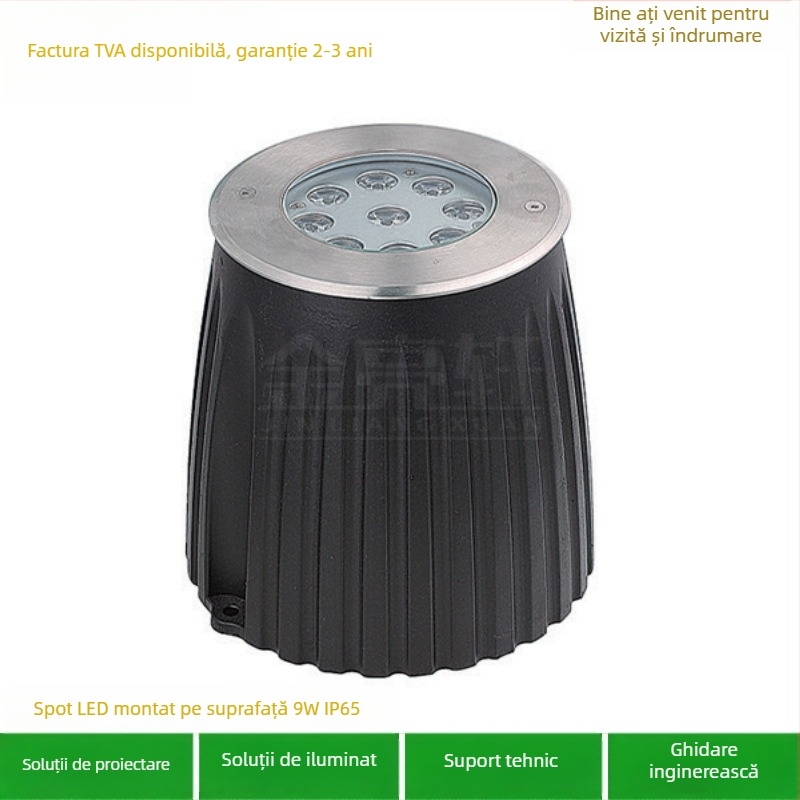 Kit Cree LED pentru iluminare de fațadă cu fascicul reglabil, husă exterioară (montaj pe suprafață sau îngropat)