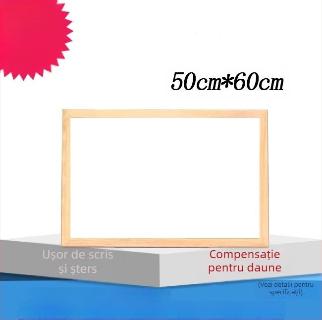 Tablă albă magnetică din lemn pentru copii – scriere și desen
