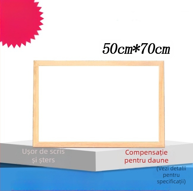 Tablă albă magnetică din lemn pentru copii – scriere și desen
