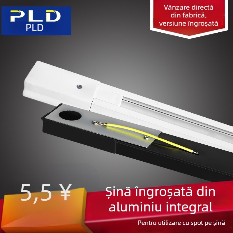 Sistem LED pe șină cu suport din cupru pentru pereți de fundal în magazinul de haine – set complet (3W/5W/7W/12W/40W)