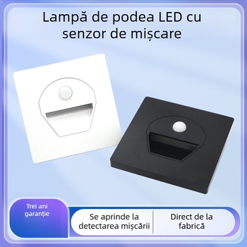 Lampa LED cu senzor de mișcare, bază încastrată de 86 mm, pentru holuri și scări, 220V