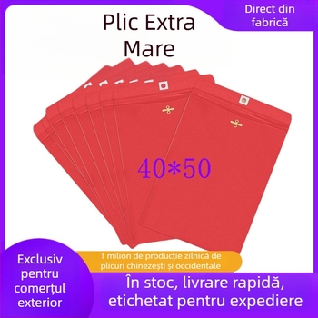 Plicuri de invitație din hârtie Kraft, cu hârtie de corespondență colorată, stil vest-european, cataramă roșie din metal