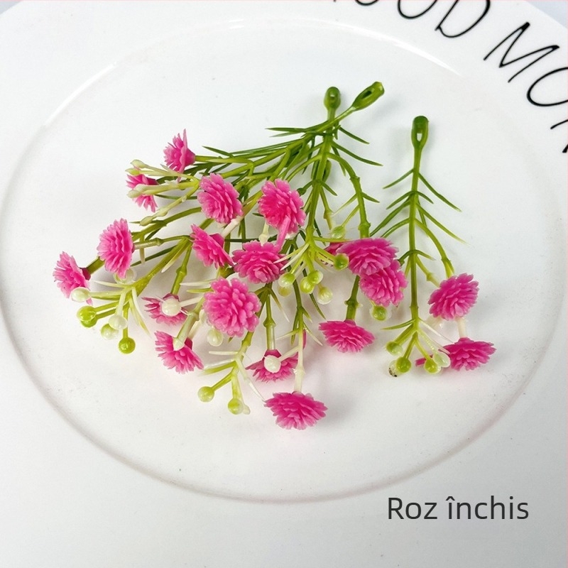 Buchet de flori artificiale din satin pentru agrafe DIY pentru păr, cununie, accesorii vestimentare și recuzită pentru fotografie