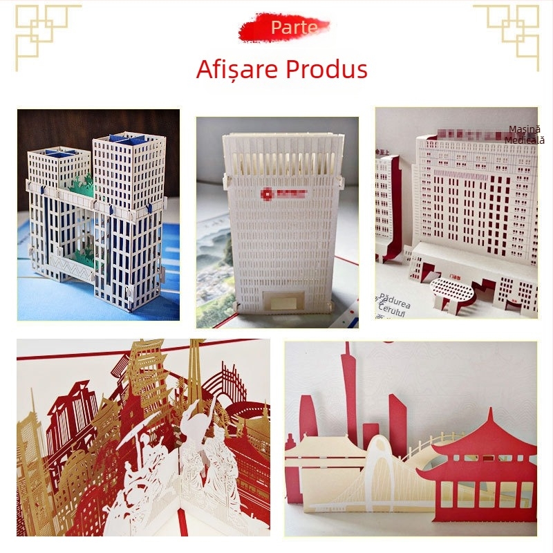 Card de salutare 3D cu pop-up: notificare de admitere la universitate și invitație la înscrierea în grădiniță – design comemorativ