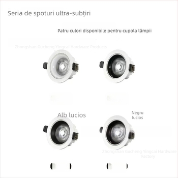 Downlight COB ultra-subțire, carcasă din aluminiu, 75 găuri, iluminare tip wall-washer