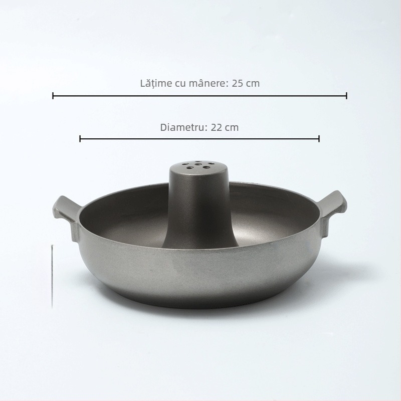Oală antiaderentă din aluminiu, stil coreean/japonez, 2,1–4 L, pentru uz casnic și restaurante