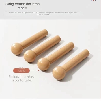 Rulou din lemn fag, bețe rotunde din lemn, DIY mici bețe rotunde, realizare manuală 3–60 mm
