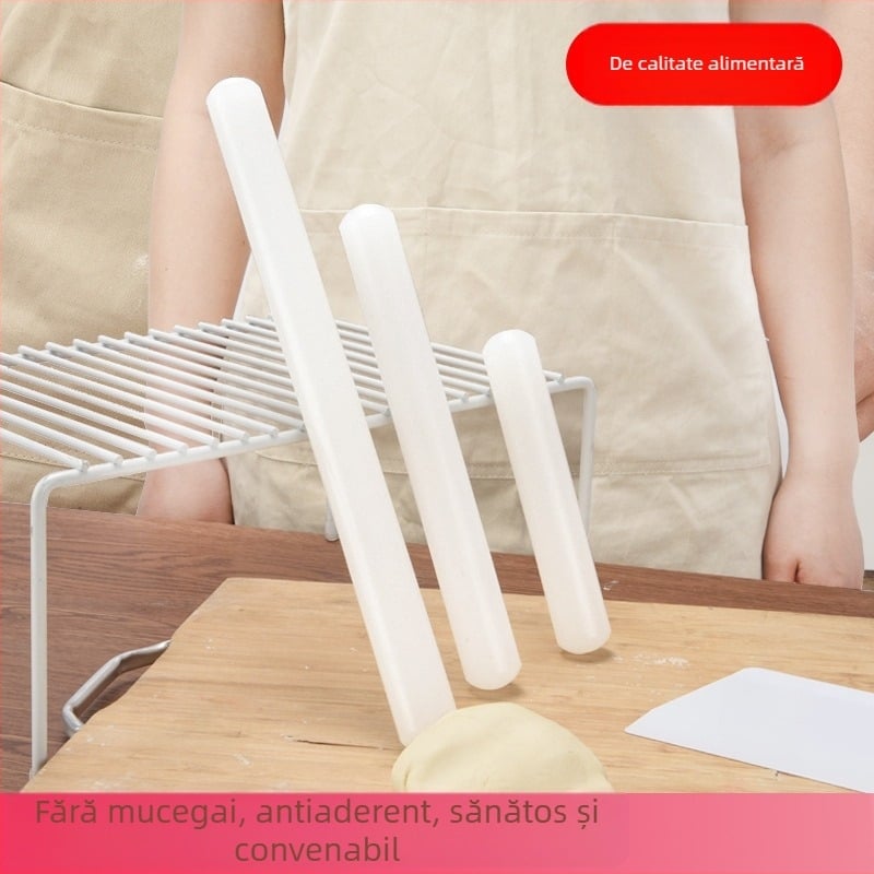 Rulou din plastic solid pentru relief în lut moale — unealtă DIY ultra-ușoară pentru ceramică