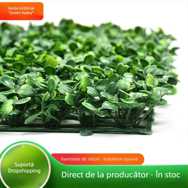 Perete vegetal sintetic cu iarbă Milan pentru balcon